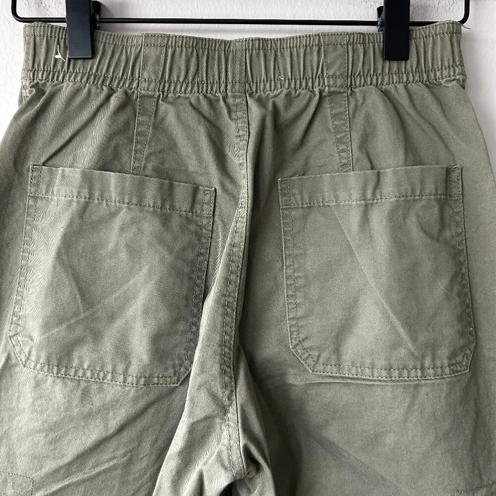 Abercrombie & Fitch Cargo Pants Women's Size 24 Olive Green Wide Leg Utility Y2K - Picture 10 of 13